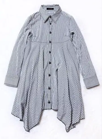 지뢰계 아르곤킨 새상품급 스트라이프 셔츠 원피스 변형 원피스