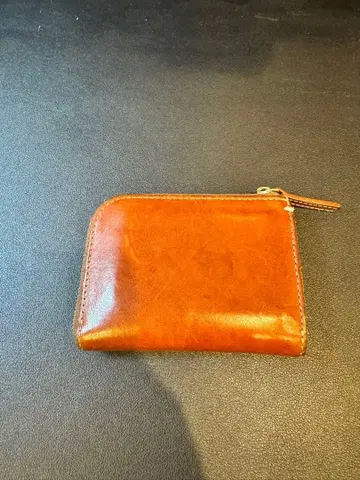 츠치야 가방 디아리오 천연 가죽 L자 지퍼 미니 지갑 브라운 컴팩트 지갑