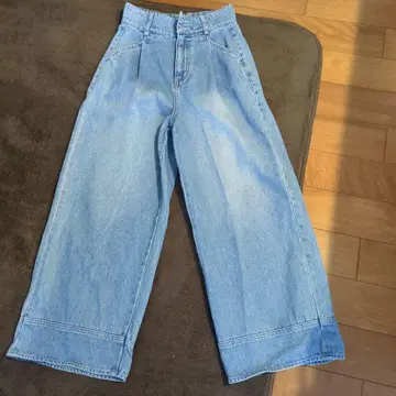 COHINA 하이웨스트 턱 와이드 데님 레귤러 XS