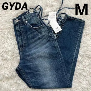 새상품 GYDA 제이다 데님 레이스업 페그탑 리본