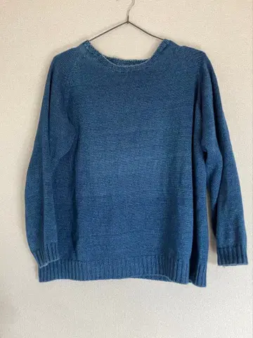 이 실 츠무구 인디고 염색 니트