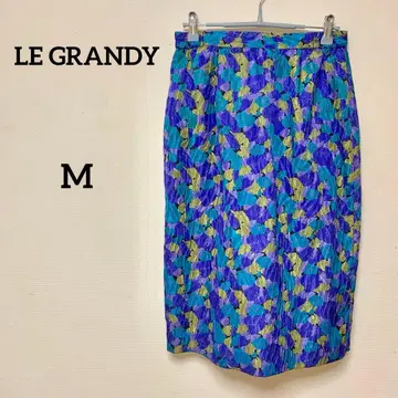 LE GRANDY 올 패턴 플리츠 스커트 허리밴딩 일본제