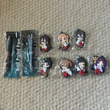 애니메이션 캐릭터 키링 볼펜 세트