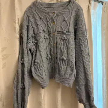 idem 가디건 popcorn cable knit cardigan