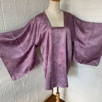 새상품 순수 실크 도효 코트 작은 꽃 무늬