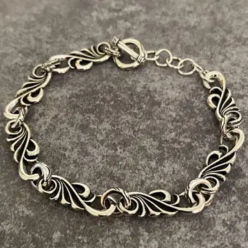 멕시칸 주얼리 실버 925 팔찌 체인 당초 아이비