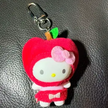 산리오 치비토 쿠다모노 사과 헬로키티 펠트 마스코트 키링