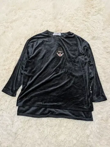 HAPPYFACE 블랙 벨로아 트레이닝복 M-L 여성용