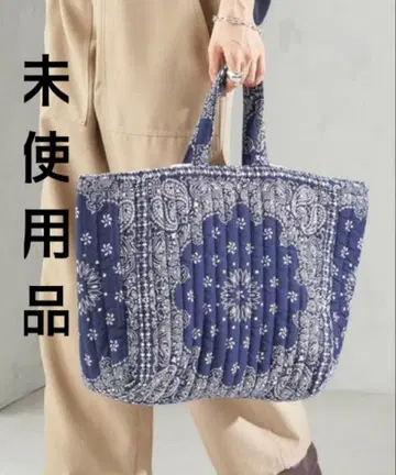 미사용품 SHIPS MALUS: 반다나 퀼팅 빅 토트 백