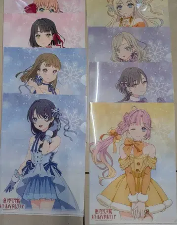 하스노소라 여학원 스쿨 아이돌 클럽 A4 클리어 파일 8장 컴플리트