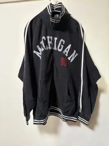 MICHIGAN 집업 트레이닝복 블랙