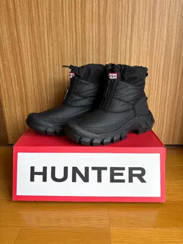 HUNTER 방수 숏부츠 블랙