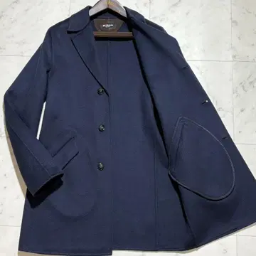 미사용 Kiton 키튼 캐시미어 100% 50 네이비 체스터 코트