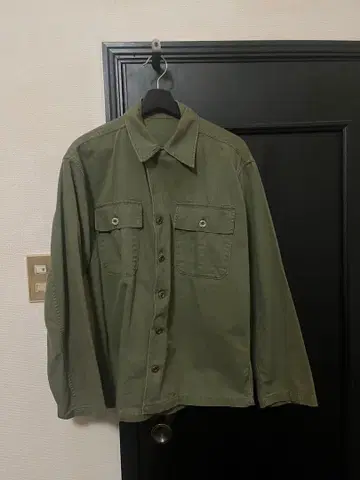 구제 올리브 그린 밀리터리 자켓