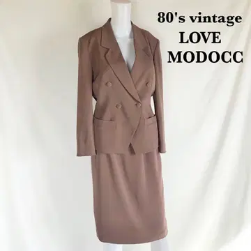 LOVE MODOCC 스커트 수트 페플럼 허리 마크 자켓 일본제