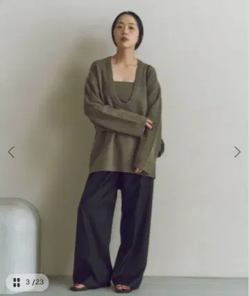 Plage MY_Uneck 니트 베이지 S 사이즈