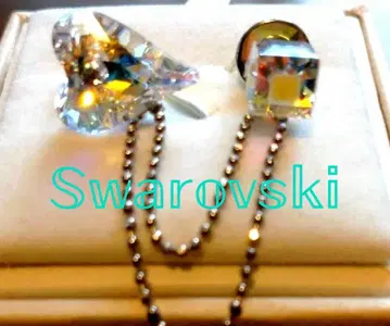 미사용급 스와로브스키 볼 체인 핀 브로치 (라펠핀)