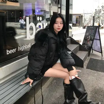 emmy 빅 칼라 퍼 터치 블루종