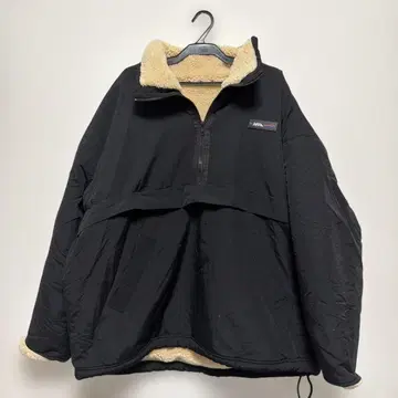 Java 리버서블 하프 지퍼 나일론 보아 오버 사이즈 블루종