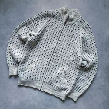 USA 90s 버즈아이 지퍼 니트 가디건