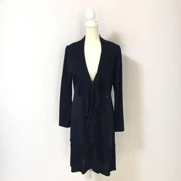 최근 새상품급 LEONARD 레오나르 실크 니트 롱 가디건