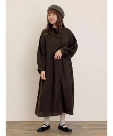 사만사 모스모스 Cross x Linen 프릴 원피스