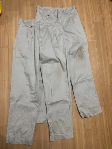 SA-ONE 베이지 작업옷 팬츠 2세트 면 100% 허리 79