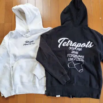 테트라포츠 M 사이즈 후드티 2세트 오키나와 낚시