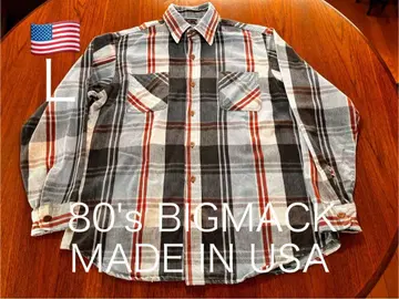 [ 좋은 배색 ] USA 제조! 80s BIGMAC 플란넬 셔츠 빈티지