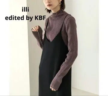 랜덤 리브 하이넥 니트 보라색 퍼플 미사용 새상품 프리 사이즈