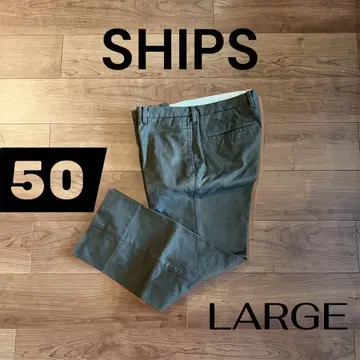 SHIPS 올리브 그린 슬랙스 L