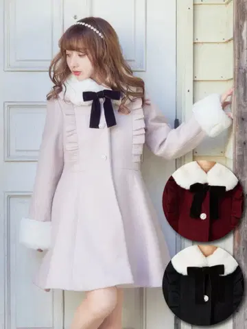 앙크루즈 프론트 프릴 도리 코트