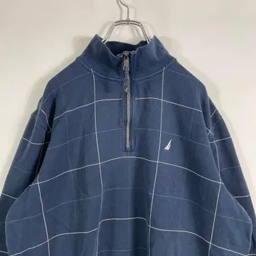 하프 지퍼 노티카 원포인트 자수 구제 의류 맨투맨 L 22sw4