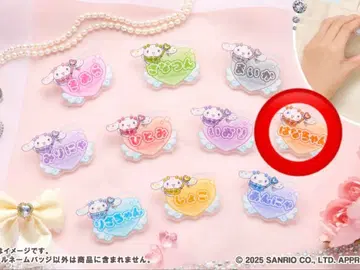 이코러브 시나모롤 시나몬 콜라보 아크릴 네임 배지 훼미리마트