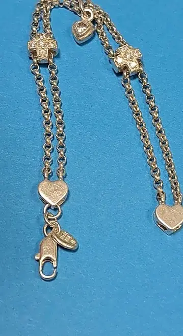 랄프 로렌 실버 925 하트 크리스탈 팔찌