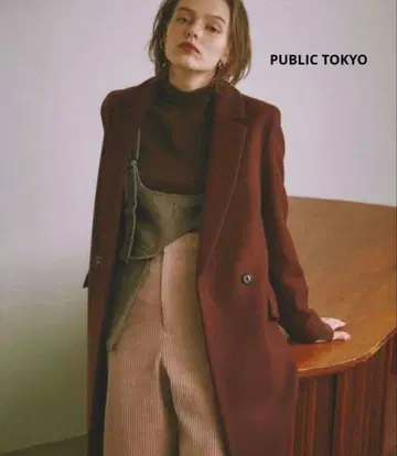 PUBLIC TOKYO 캐시미어 혼방 체스터 울 코트