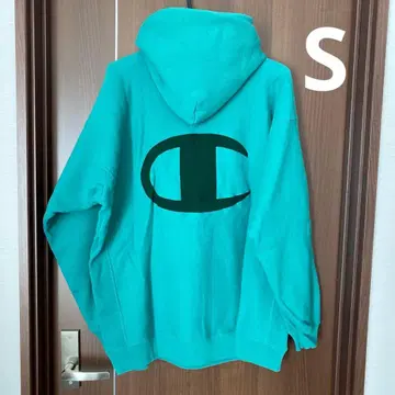 X-girl Champion 콜라보 빅 후디 그린 S 후드티