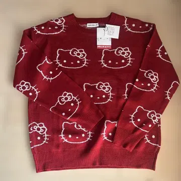 헬로키티 니트 스웨터 M 레드