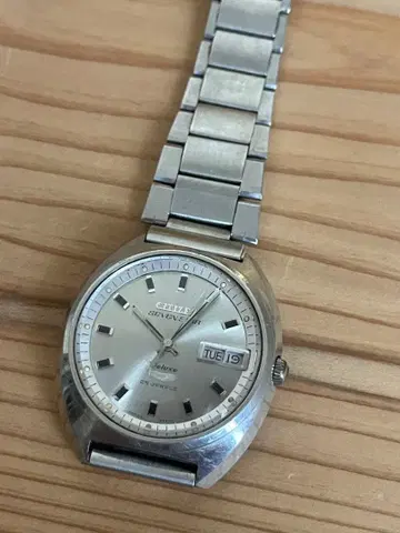 CITIZEN 자동 와인딩 손목시계 실버 정크제품 쇼와 레트로