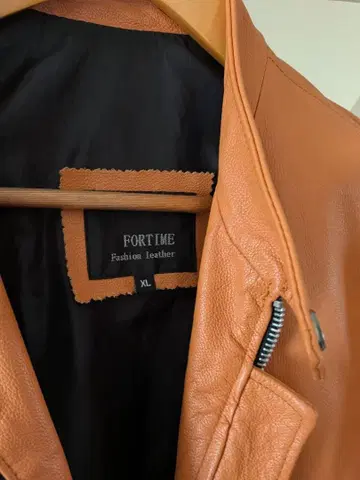 FORTIME 오렌지 가죽 자켓 XL