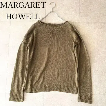 새상품급 22SS 32,000엔 마가렛호웰 니트 카키 2 린넨 실크 면