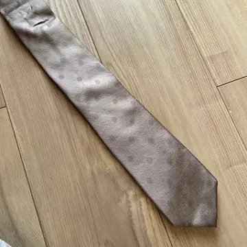 Borsalino 골드 베이지 도트 무늬 넥타이