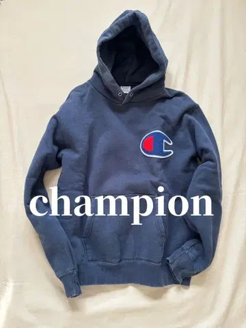 [ champion ] 후드티 large navy