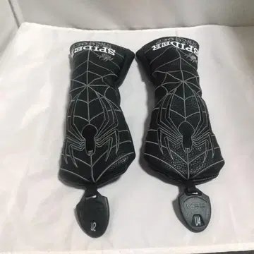 골프 유틸리티 UT용 골프헤드커버 스파이더 블랙 2개 세트 2