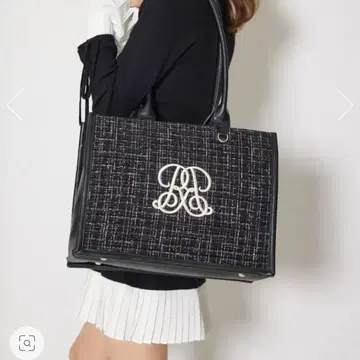 WRR 로고 트위드 토트백 rienda