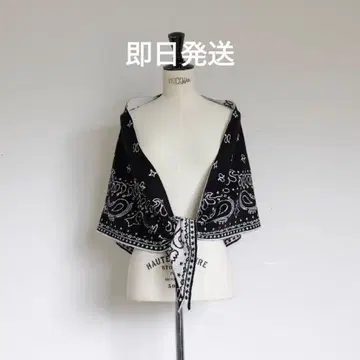 완판템 [ Gypsohila ] 페이즐리 니트 스톨 블랙