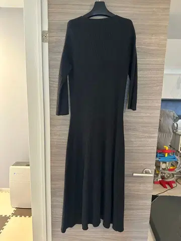 Mila Owen 블랙 니트 롱 원피스