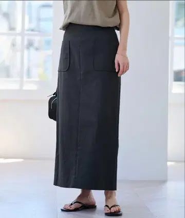 슬로브 이에나 프렌치 린넨 코튼 스커트