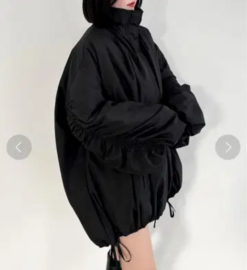 Heather 볼륨 개더 블루종 블랙