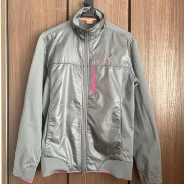 PUMA 남성용 자켓 L 그레이/핑크